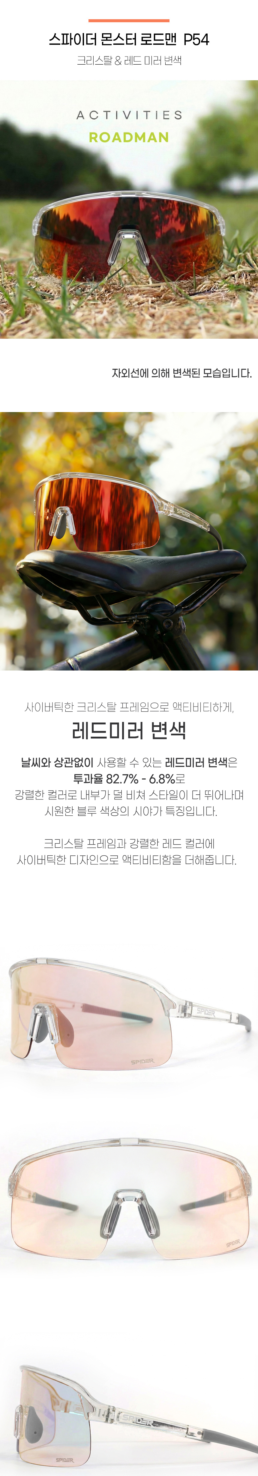 스파이더 몬스터 P54 로드맨 변색 크리스탈&레드미러